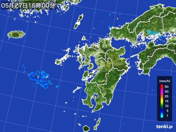 九州地方の雨雲レーダー(2016年05月27日)