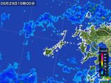 2016年05月29日の長崎県(五島列島)の雨雲レーダー