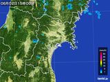 2016年06月02日の宮城県の雨雲レーダー