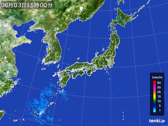 雨雲レーダー(2016年06月03日)