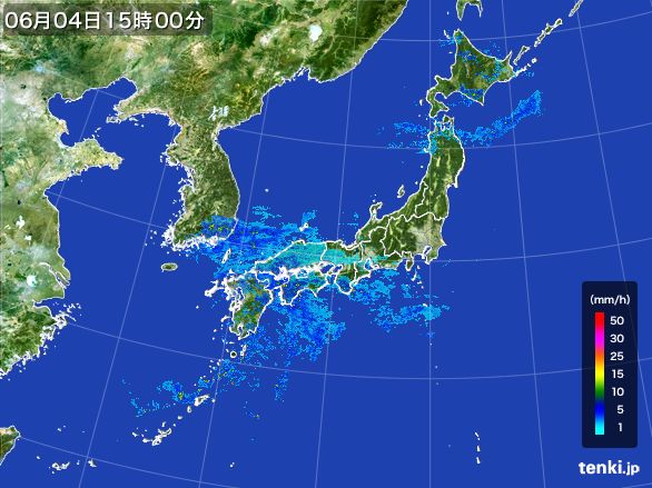 雨雲レーダー(2016年06月04日)