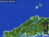 2016年06月09日の島根県の雨雲レーダー