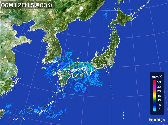 雨雲レーダー(2016年06月12日)