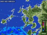 2016年06月18日の長崎県の雨雲レーダー