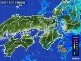 2016年06月19日の近畿地方の雨雲レーダー