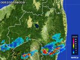 2016年06月20日の福島県の雨雲レーダー