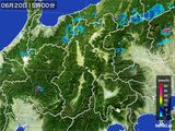 2016年06月20日の長野県の雨雲レーダー