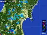 2016年06月21日の宮城県の雨雲レーダー