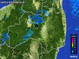 2016年06月23日の福島県の雨雲レーダー