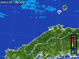 2016年06月23日の島根県の雨雲レーダー