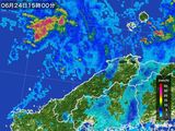 2016年06月24日の島根県の雨雲レーダー