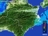 2016年06月24日の徳島県の雨雲レーダー