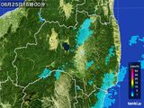 2016年06月25日の福島県の雨雲レーダー