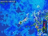 2016年06月27日の長崎県(五島列島)の雨雲レーダー