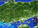 2016年06月28日の岡山県の雨雲レーダー