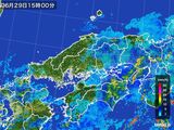 2016年06月29日の中国地方の雨雲レーダー