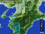 2016年07月02日の奈良県の雨雲レーダー