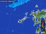 2016年07月02日の長崎県(五島列島)の雨雲レーダー