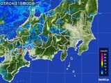 雨雲レーダー(2016年07月04日)