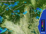 2016年07月04日の栃木県の雨雲レーダー