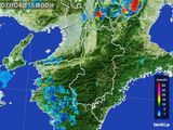 2016年07月04日の奈良県の雨雲レーダー