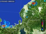 2016年07月06日の福井県の雨雲レーダー