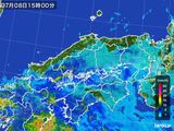 2016年07月08日の中国地方の雨雲レーダー