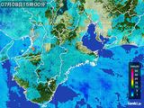 2016年07月08日の三重県の雨雲レーダー