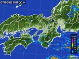 2016年07月09日の近畿地方の雨雲レーダー
