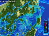 2016年07月09日の福島県の雨雲レーダー