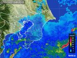 2016年07月09日の千葉県の雨雲レーダー