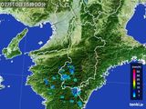 2016年07月10日の奈良県の雨雲レーダー