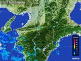 2016年07月11日の奈良県の雨雲レーダー