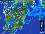 雨雲レーダー(2016年07月11日)