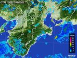 2016年07月13日の三重県の雨雲レーダー