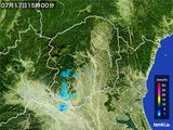 2016年07月17日の栃木県の雨雲レーダー