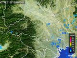 2016年07月21日の埼玉県の雨雲レーダー