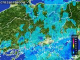 2016年07月25日の岡山県の雨雲レーダー