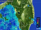 2016年07月26日の福島県の雨雲レーダー