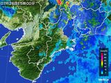 2016年07月26日の三重県の雨雲レーダー
