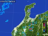 雨雲レーダー(2016年07月27日)