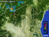 2016年07月29日の栃木県の雨雲レーダー