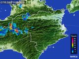 2016年07月29日の徳島県の雨雲レーダー
