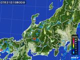 2016年07月31日の北陸地方の雨雲レーダー