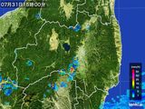 2016年07月31日の福島県の雨雲レーダー