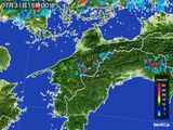 2016年07月31日の愛媛県の雨雲レーダー