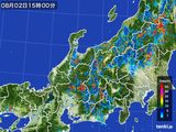2016年08月02日の北陸地方の雨雲レーダー