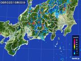 2016年08月02日の東海地方の雨雲レーダー