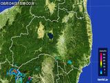 2016年08月04日の福島県の雨雲レーダー