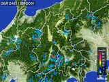 2016年08月04日の長野県の雨雲レーダー